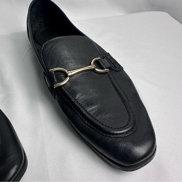 Zara Women’s Black Leather Loafers size 10/40 - Picture 15 of 16